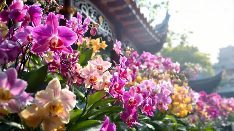 descubre las mejores variedades de orquídeas en flor en el pabellón guozhuang. sumérgete en un mundo de belleza y colores vibrantes, ideal para los amantes de las flores y la naturaleza.